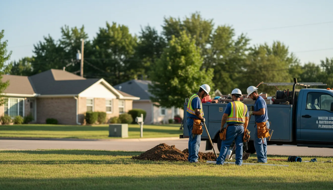 Residential water line and bathroom plumbing service in Hazel Hurst, PA